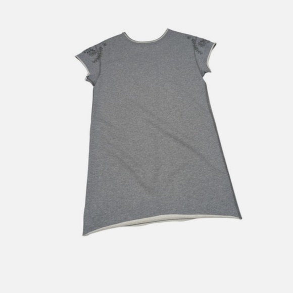 Rag Bone Jean Embroidered Sweatshirt Dress Womens L Eyelet Boho Minimalist Comfy - Picture 2 of 7